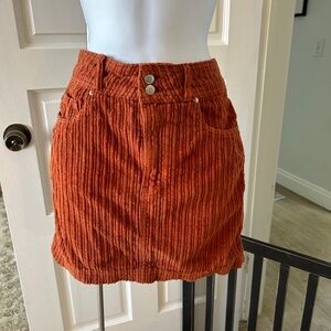 BDG Size S-P Copper Corduroy Mini Skirt